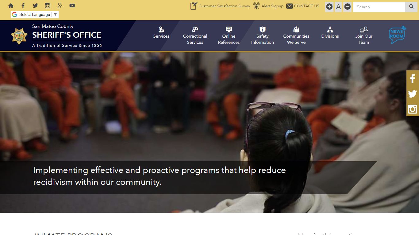 Inmate Programs | San Mateo County Sheriff's Office